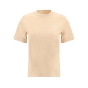 Burberry Blommigt Logotyp Crew Neck T-shirt Beige, Dam