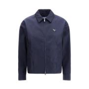 Prada Nylon Gabardine Jacka Blue, Dam