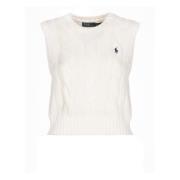 Ralph Lauren Stickad bomullstopp White, Dam