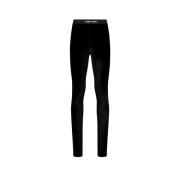 Tom Ford Svarta Velvet Leggings Aw24 Black, Dam