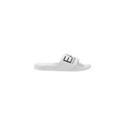 Emporio Armani EA7 Mönstrade PVC-Tofflor för Män White, Herr