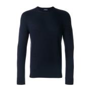 Drumohr Round-neck Knitwear Blue, Herr