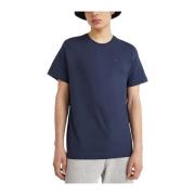 Tommy Jeans Blå Rund Hals T-shirt Blue, Herr