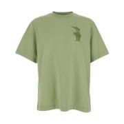 Burberry Grön Equestrian Knight Logo T-shirt Green, Herr