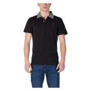 Guess Svart Knappad Polo Black, Herr