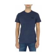 Superdry Tryckt Crew Neck T-shirt Orange Blue, Herr