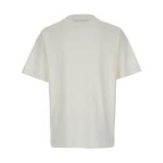 Palm Angels Vit Logo Print Crewneck T-shirt White, Herr