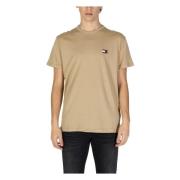 Tommy Jeans Beige Plain Round Neck Tee Beige, Herr