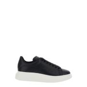 Alexander McQueen Svarta Sneakers med Tjock Sula i Läder Black, Herr