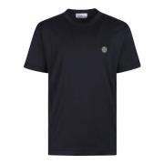 Stone Island Avslappnad Bomull T-shirt Blue, Herr