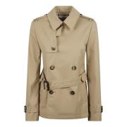 Burberry Beige Stiliga Kappor Beige, Dam