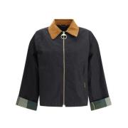 Barbour Vattentät jacka med corduroykrage Black, Dam