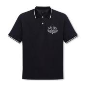 Amiri Poloskjorta med logotyp Black, Herr