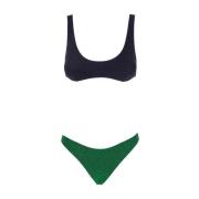 Oseree Sportig Bi-Color Bikini Set i Tech-tyg Multicolor, Dam