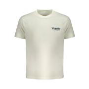 Wrangler Logo Print Rund Hals T-shirt White, Herr