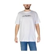 RefrigiWear Vit Bomull Kortärmad T-shirt White, Herr