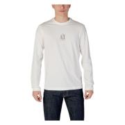 Armani Exchange Vit Vittryckt Långärmad T-shirt White, Herr