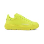 Love Moschino Neon Yellow Platform Sneakers Yellow, Dam