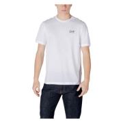 Emporio Armani EA7 Stilig tryckt T-shirt för sommaren White, Herr