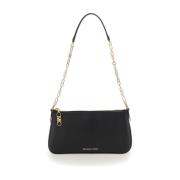 Michael Kors Svart Empire Axelväska med Logo Plaque Black, Dam