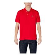 Lacoste Röd Knappad Pikétröja Red, Herr