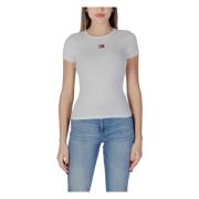 Tommy Jeans Sweetheart Neckline Tee Classic Fit White, Dam