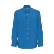 Michael Kors Stilig Slim Fit Button-Up Skjorta Blue, Herr