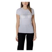 Armani Exchange Tryckt rundhalsad T-shirt White, Dam