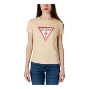 Guess Rosa Tryckt T-shirt Pink, Dam