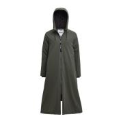 Stutterheim Varm Vinter Regnrock A-Line Stil Green, Dam