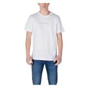 Calvin Klein Jeans Vit Bomull Kortärmad T-shirt White, Herr