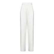 Max Mara Vita Byxor Elegant Stil White, Dam