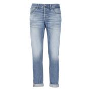 Dondup Blå Skinny Jeans med Bältesöglor Blue, Herr