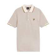 Lyle & Scott SS Polo Shirts Half Tipped Polo Shirt Gray, Herr