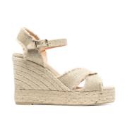 Castañer Beige Lin Kilar Espadrillos Sandaler Beige, Dam