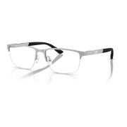 Emporio Armani Stiliga glasögonbågar i matt silver Gray, Unisex