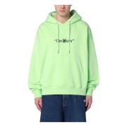 Off White Hoodie med huva Green, Herr