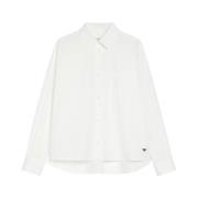 Max Mara Vit Bomullspoplin Aureo Skjorta White, Dam