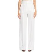 Max Mara Eleganta Byxor för Kvinnor White, Dam