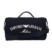 Emporio Armani Stilfull Holdall Väska för Resa Blue, Herr