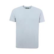 Zanone Ljusblå Crew-neck T-shirt Slim Fit Blue, Herr