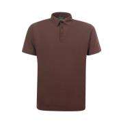 Zanone Mörkbrun Polo Shirt Icecotton Slim Fit Brown, Herr