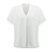 Joseph Ribkoff Polyesterblus med Modern Stil White, Dam