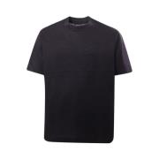 Emporio Armani Svart T-shirt med bokstäver Oversized Fit Black, Herr