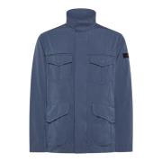 Peuterey Blå Field Jacket Model Metal BZG 07 Blue, Herr