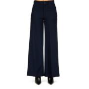 Liviana Conti Straight Leg Pants Blue Blue, Dam