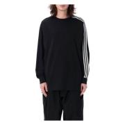 Y-3 Ränder Långärmad T-shirt Black, Herr