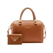 Liu Jo Brun Satchel Handväska med Dragkedja Brown, Dam