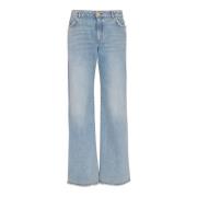 Balmain Straight-leg denim jeans Blue, Dam