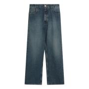 Alaïa Regular Fit Denim Jeans Blue, Dam